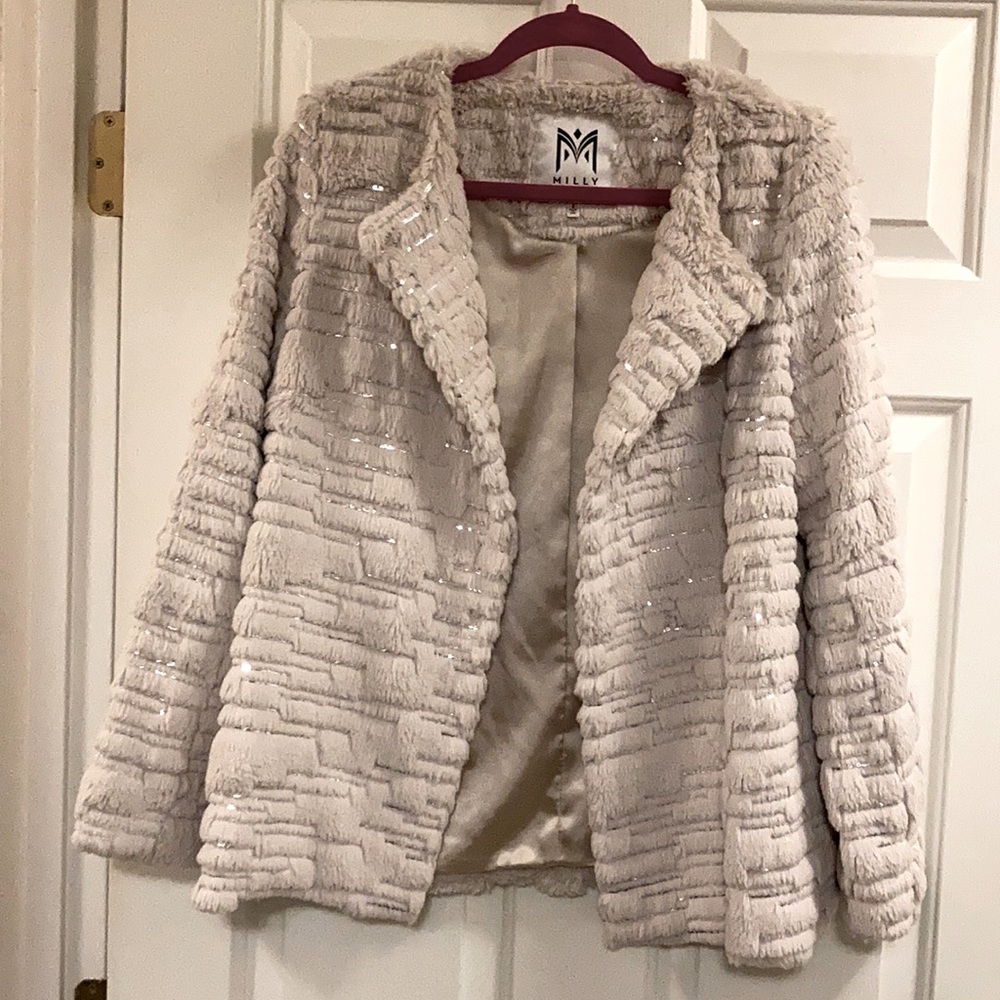 MILLY faux fur coat